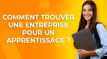 Etudiante rassuré dans sa recherche d'entreprise en apprentissage