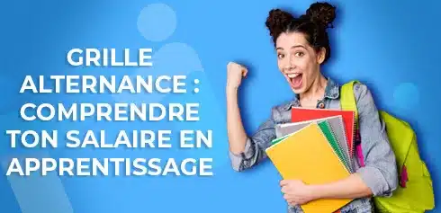 Etudiante heureuse de recevoir un salaire d'alternance grâce à la grille d'alternance