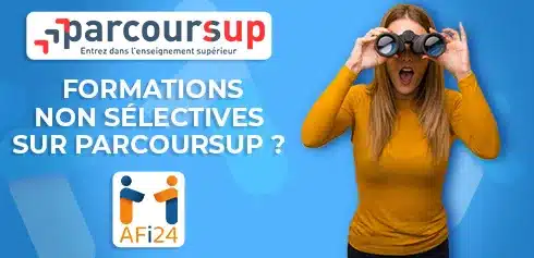 Jeune étudiante recherchant les formation non sélective sur Parcoursup