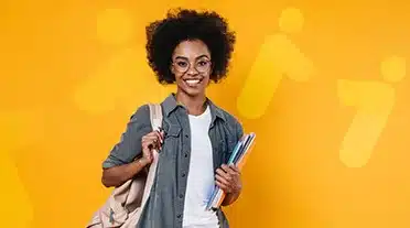Etudiante heureuse d'avoir tout compris sur la taxe à l'alternance