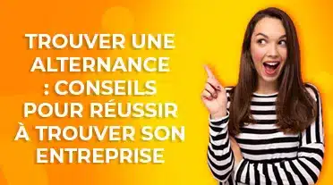 Etudiante montrant du doigt tout les conseils pour trouver son alternance