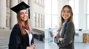 Jeune étudiante qui a choisi l'apprentissage : expérience et diplôme