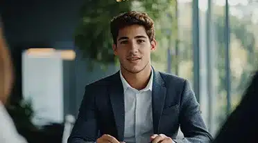 Jeune homme bien habillé pour passer son entretien d'embauche