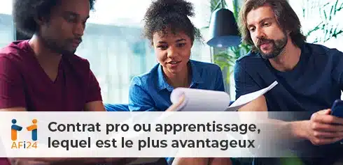 Equipe RH se posant la question : Contrat pro ou apprentissage, lequel est le plus avantageux ?