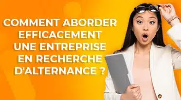 étudiante étonné par les conseils sur comment aborder une entreprise pour son alternance