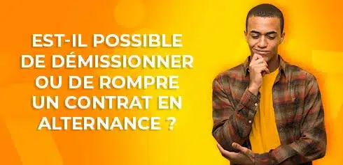 Jeune étudiant qui se pose des questions sur la démission et la rupture de contrrat