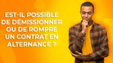 Jeune étudiant qui se pose des questions sur la démission et la rupture de contrrat