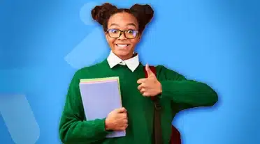 étudiante qui lève le pouce, elle a tout compris sur comment avoir la bourse en alternance