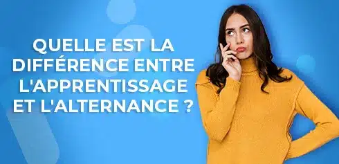 étudiante se posant la question : quelle différence entre l'alternance et l'apprentissage