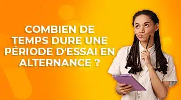 Etudiante en alternance se posant des questions sur la période d'essai