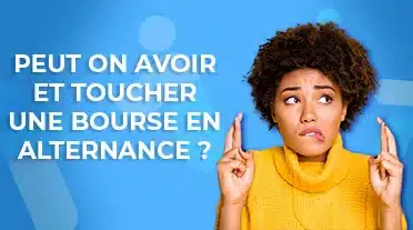 Jeune femme qui croise les doigts pour avoir la bourse en alternance