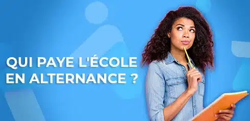 Etudiante qui se pose des questions sur qui paie l'école en alternance