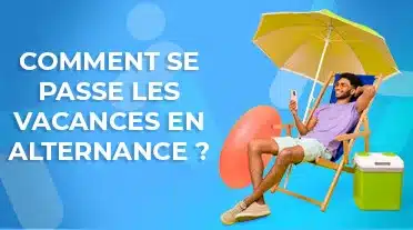 Etudiant relax car il sait comment se passe les vacances en alternance