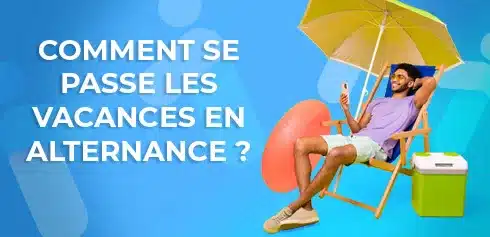 Etudiant relax car il sait comment se passe les vacances en alternance