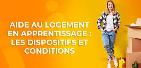 étudiante en plein déménagement avec ses cartons grâce aux aides au logement pour les apprentis