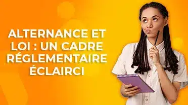 étudiante qui se pose des questions sur la loi et le cadre réglementaire