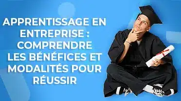 jeune diplômé se posant des questions sur l'apprentissage et ses bénéfices
