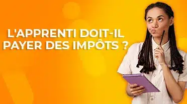 étudiante notant toutes les infos sur les impôts pour un apprenti