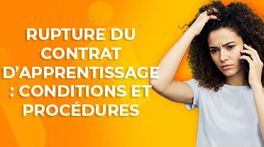 étudiante embêtée et se posant des questions sur la rupture du contrat d'apprentissage