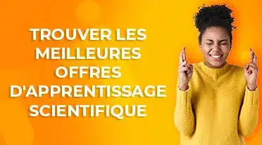 étudiante croisant les doigts pour trouver son apprentissage scientifique