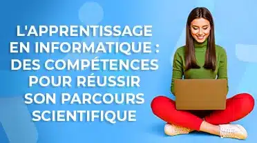 jeune étudiante consultant son ordinateur pour trouver une alternance en informatique