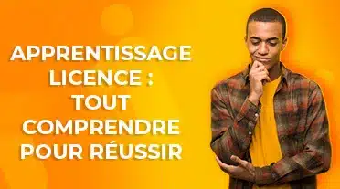 étudiant se posant des questions sur l'apprentissage en licence
