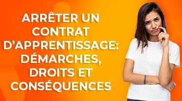 étudiante se posant des questions sur comment arrêter un contrat d'apprentissage