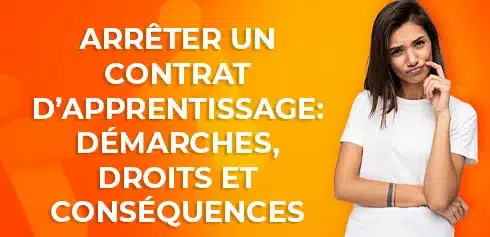 étudiante se posant des questions sur comment arrêter un contrat d'apprentissage