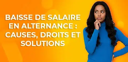 étudiante inquiète à cause de la baisse de salaire en alternance