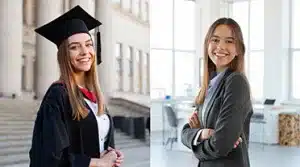 étudiante alliant étude et travail grâce aux perspective qu'apporte l'apprentissage sur Créteil