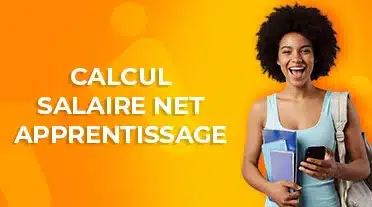 étudiante calculant son salaire net en apprentissage sur son téléphone