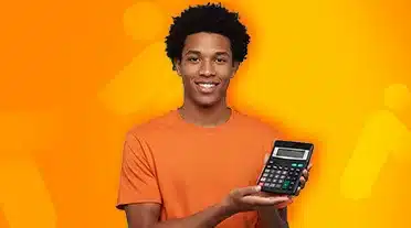 étudiant calculant son salaire en apprentissage, avec cotisation et exonération