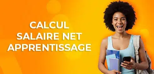 étudiante calculant son salaire net en apprentissage sur son téléphone