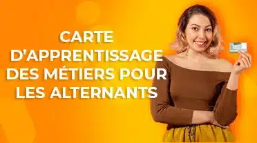 apprenti heureuse d'avoir sa carte d'apprentissage des métiers