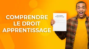 étudiant se posant des question sur le droit apprentissage
