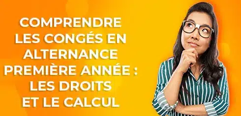 alternante se posant des questions sur les congé en alternance en première année