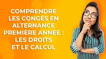 alternante se posant des questions sur les congé en alternance en première année