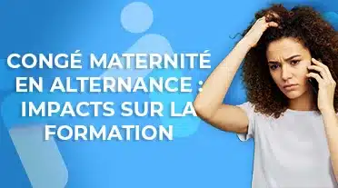 alternante se posant des questions sur le congé maternité en alternance
