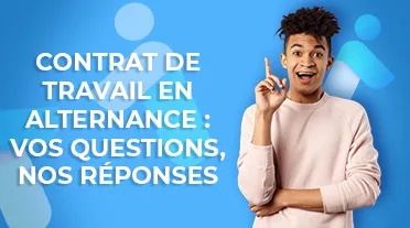 étudiant posant des questions sur le contrat de travail en alternance
