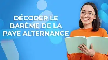 étudiante notant toutes les infos sur comment décoder le barème de paye d'alternance