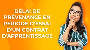 étudiante se posant des questions sur le délai de prévenance en période d'essai