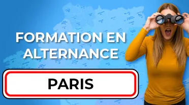 étudiante cherchant au jumelles une formation en alternance sur Paris