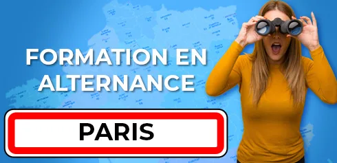 étudiante cherchant au jumelles une formation en alternance sur Paris