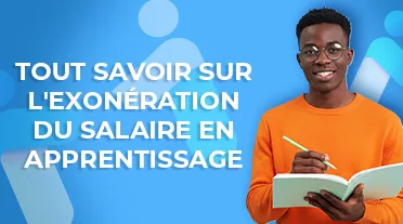 Alternant notant toutes les infos sur l'exonération du salaire en apprentissage