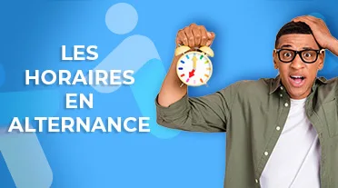 étudiant effrayé par les horaires en alternance avec école et entreprise