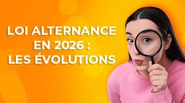 étudiante observant à la loupe les évolutions de la loi alternance 2026